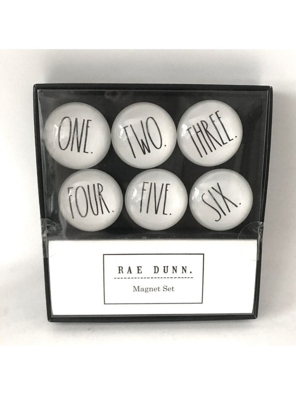 Rae Dunn Glass Dome Magnetic Numbers Set NIB